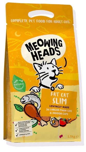 Meowing Heads Fat Cat Slim 1,5 kg + 2 kapsičky Meowing Heads ZDARMA