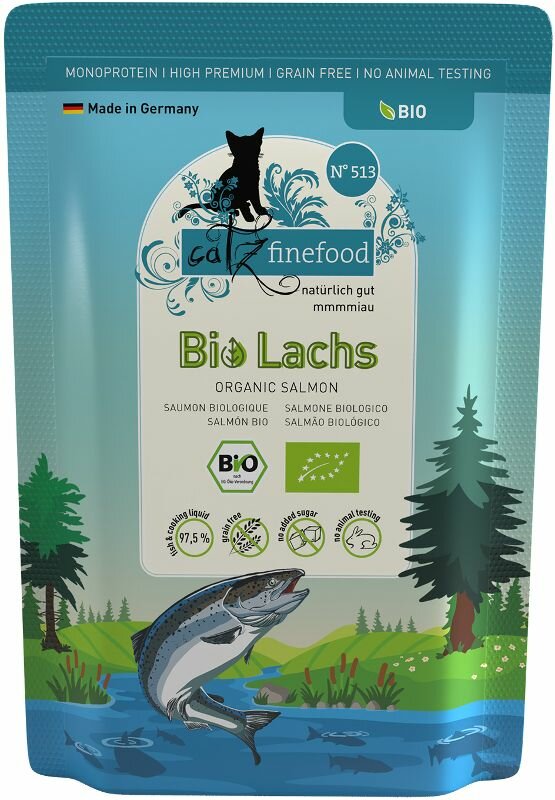 Catz Finefood Bio losos - kapsička pro kočky 85 g