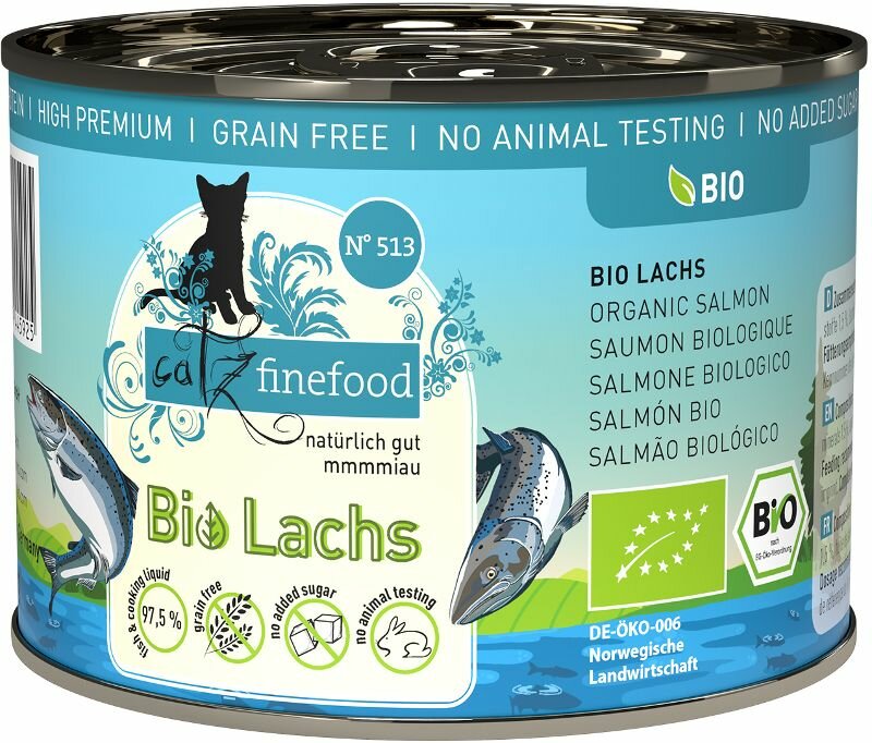 Catz Finefood Bio losos - konzerva pro kočky 200 g