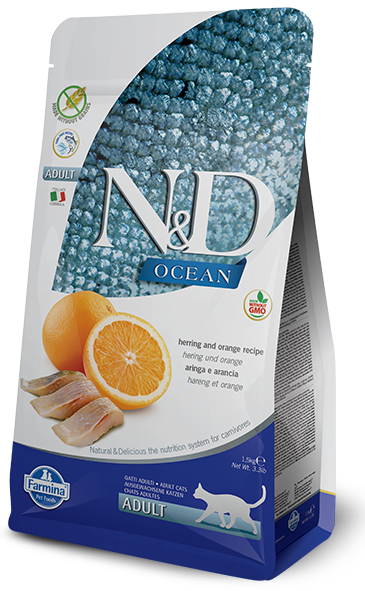 N&D Ocean GF Cat Adult Herring Orange 300 g