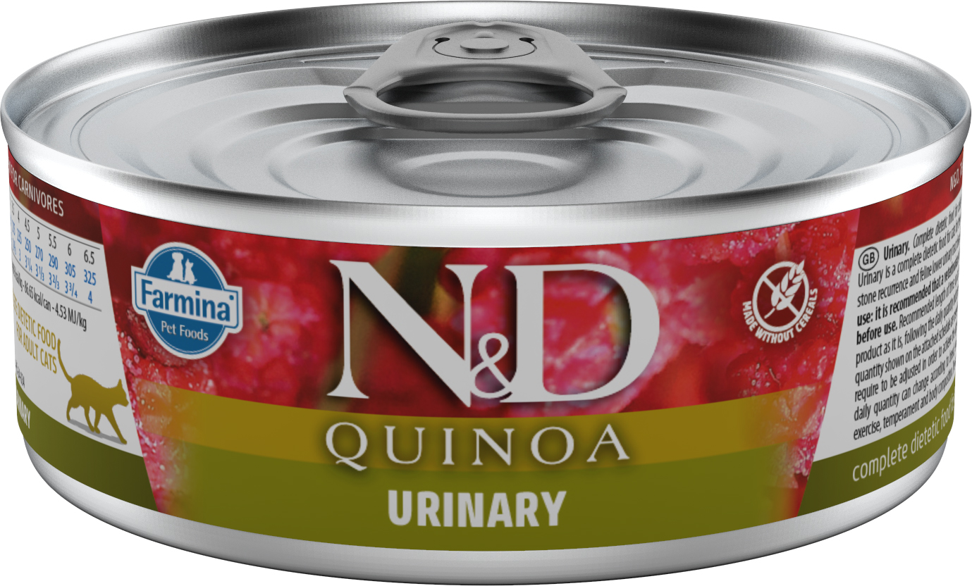 N&D Quinoa URINARY - konzerva pro kočky proti struvitům 80 g
