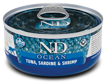 N&D Ocean Tuna Sardine Shrimp - konzerva pro kočky 70 g