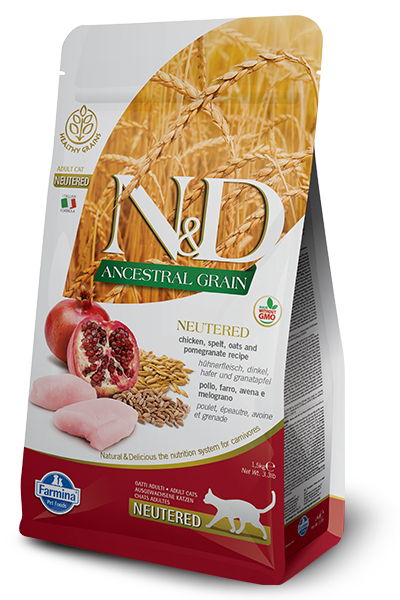 N&D Ancestral Grain Cat Neutered Chicken Pomegranate 300 g