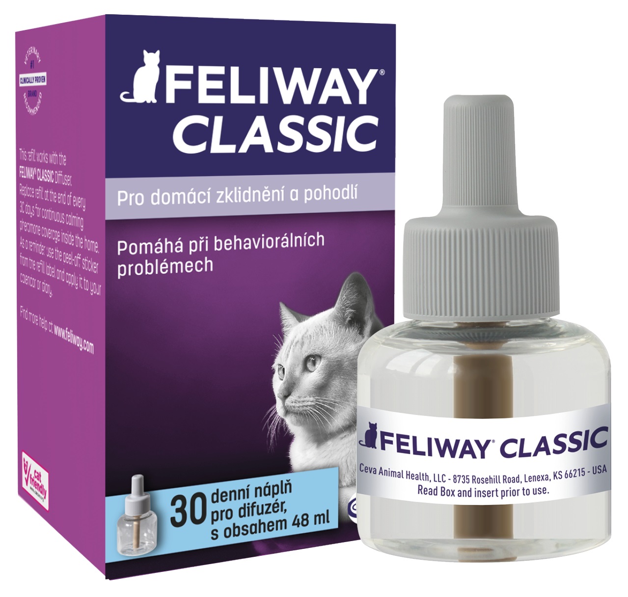 Feliway Classic náhradní lahvička s náplní proti stresu kočky 48 ml