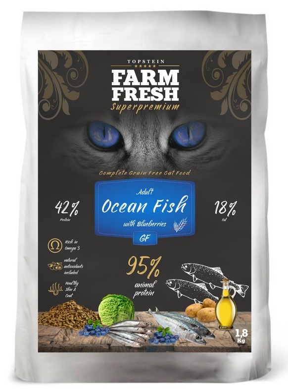 Farm Fresh Cat Ocean Fish and Blueberries 1,8 kg