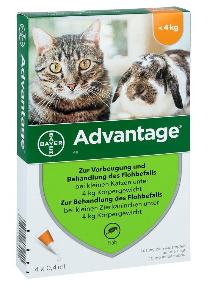 Advantage 40 proti blechám pro kočky do 4 kg - pipeta 0,4 ml