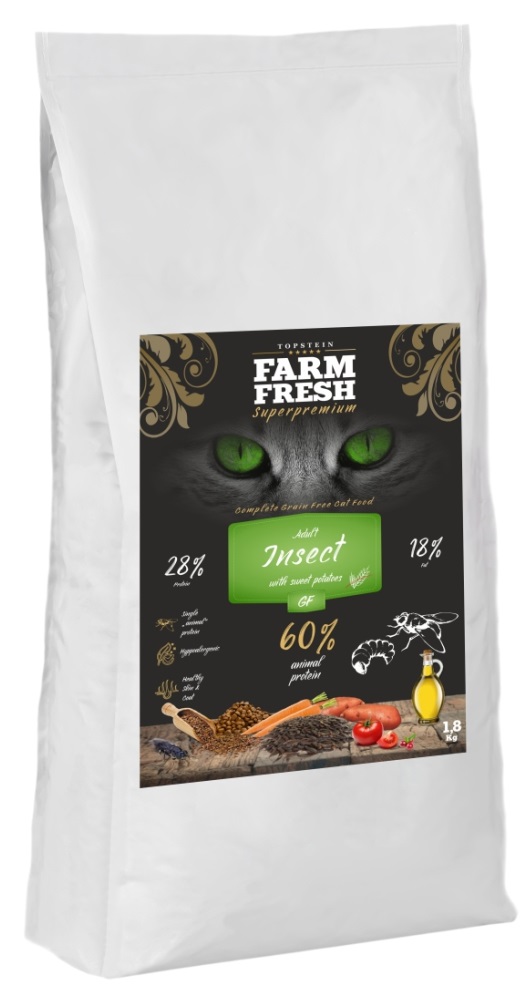 Farm Fresh Cat Adult Insect Grain Free 15 kg bílý chovatelský pytel