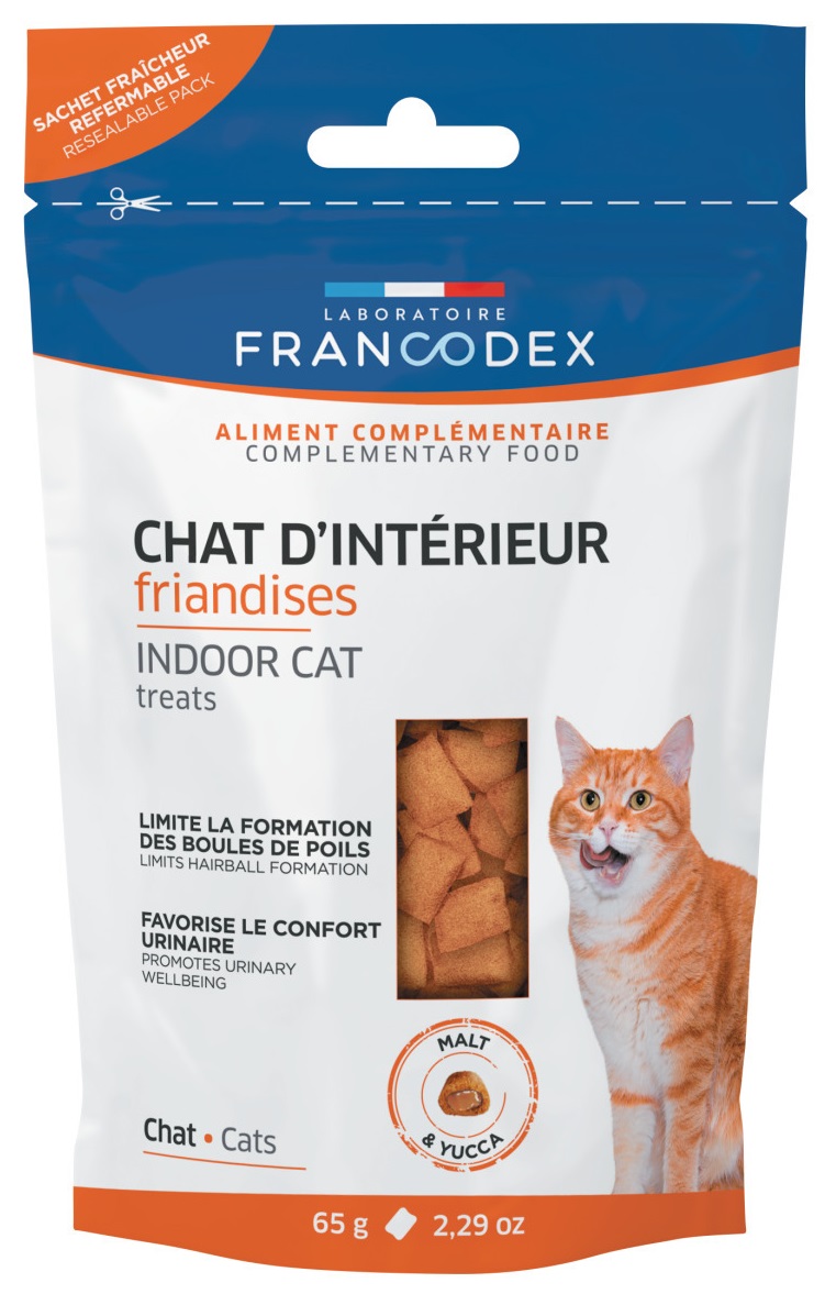 Francodex Indoor - pamlsky pro kočky se sladem 65 g