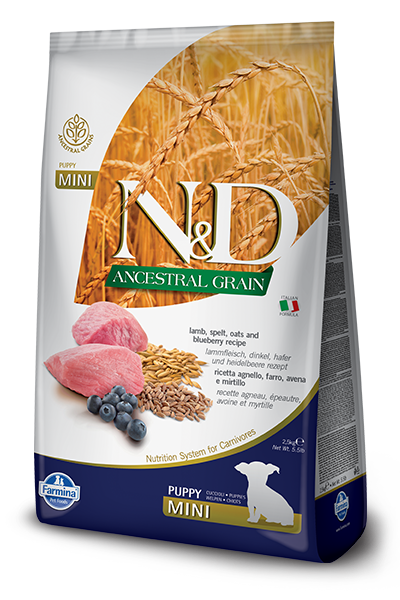 N&D Ancestral Grain Dog Puppy Mini Lamb Blueberry 7 kg