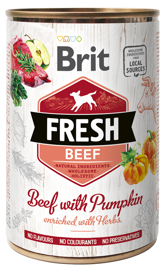 Brit Fresh Beef and Pumpkin - konzerva pro psy 400 g