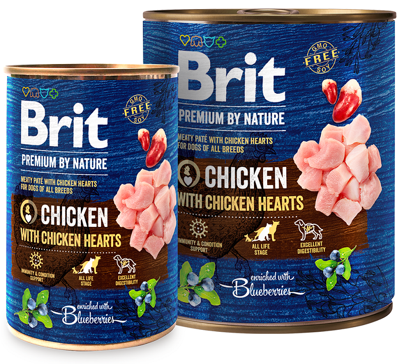Brit Premium Chicken and Hearts - konzerva pro psy Velikost balení: 400 g