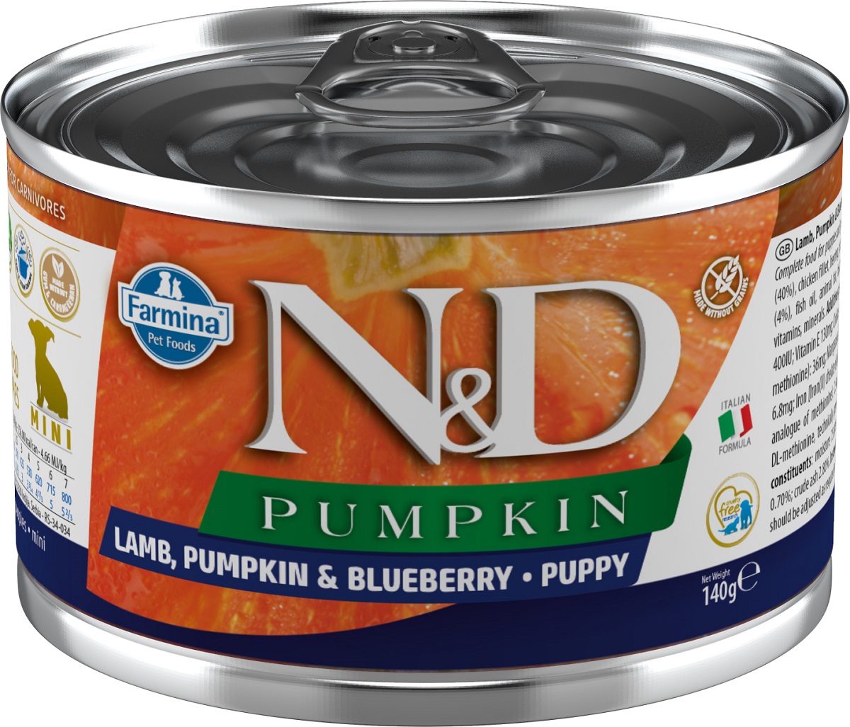 N&D Pumpkin Puppy Lamb Blueberry Mini 140 g
