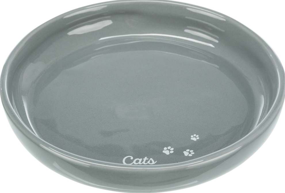 Extra široká keramická miska pro kočky 18 cm Barva: šedá