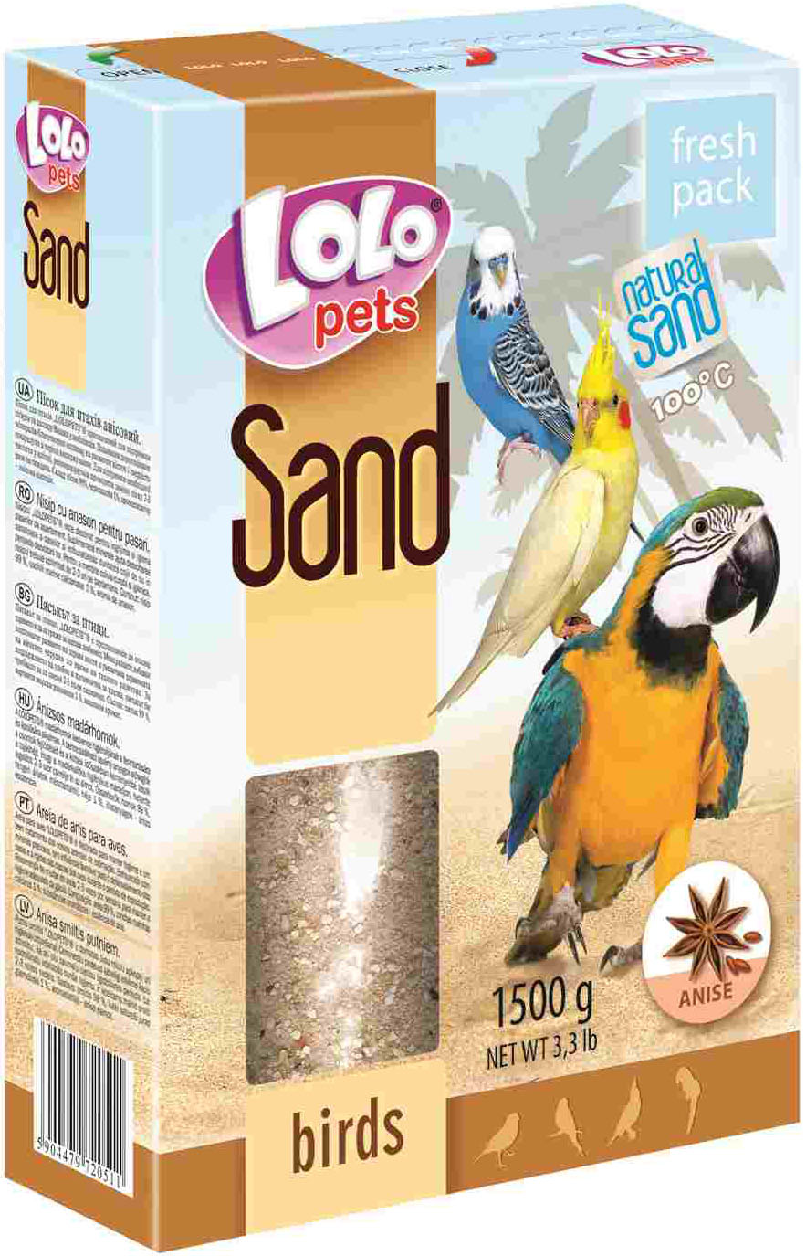 Lolopets písek pro ptáky s anýzem 1500 g