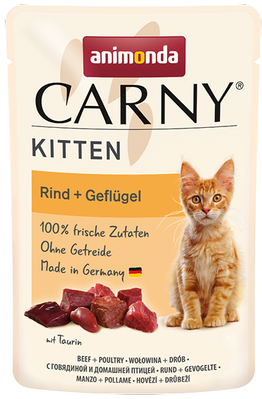 Carny KITTEN hovězí a drůbeží - kapsička pro koťata 85 g