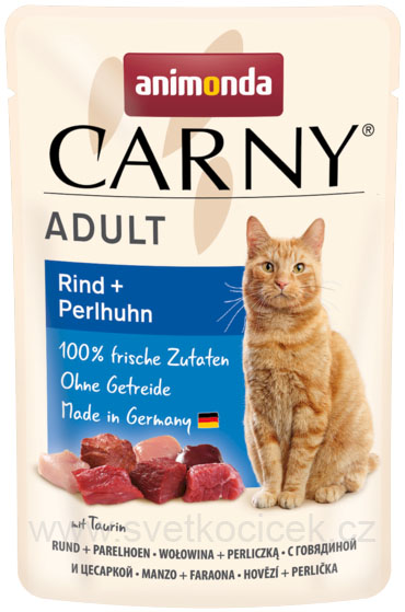 Carny ADULT hovězí a perlička - kapsička pro dospělé kočky 85 g