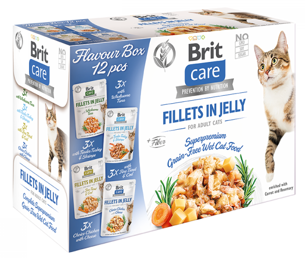 Brit Care MULTIPACK Flavour Box JELLY - kapsička 12x85 g