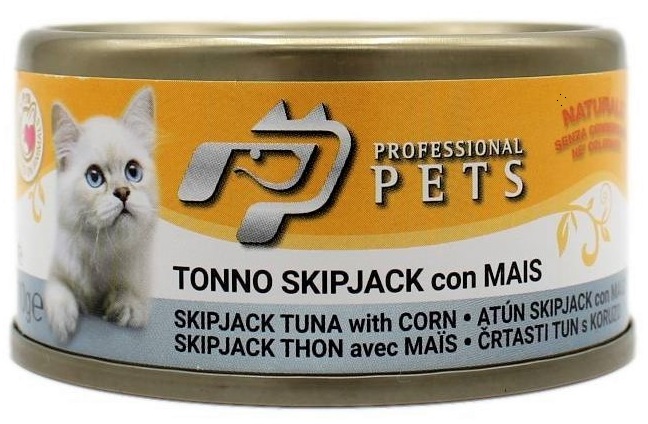 Professional Pets tuňák s kukuřicí - konzerva pro kočky 70 g