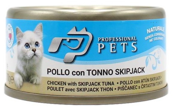 Professional Pets kuře a tuňák - konzerva pro kočky 70 g