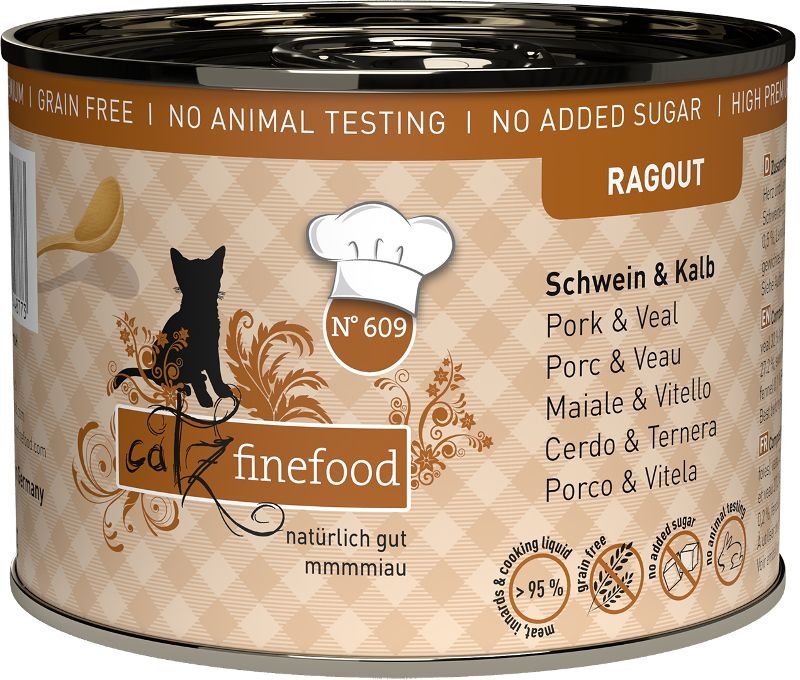 Catz Finefood Ragout vepřové a telecí - konzerva pro kočky 180 g