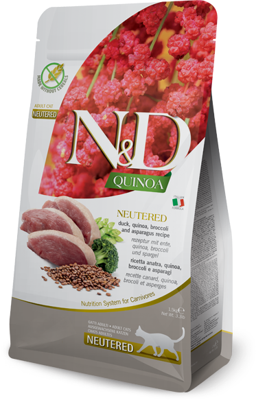 N&D Grain Free Cat QUINOA Neutered Duck 1,5 kg