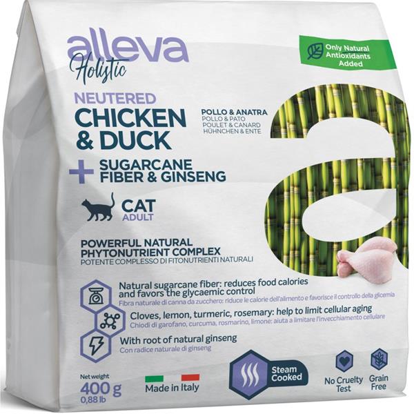 Alleva Holistic Chicken Duck Neutered 400 g