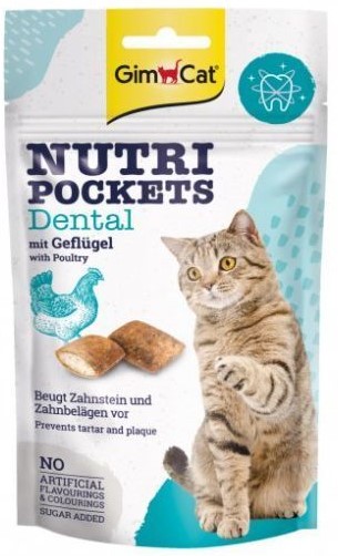 GimCat Nutri Pockets Dental drůbeží - pamlsky pro kočky 60 g