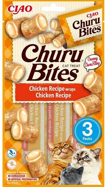 Churu Bites Chicken - pamlsek pro kočky 3x10 g