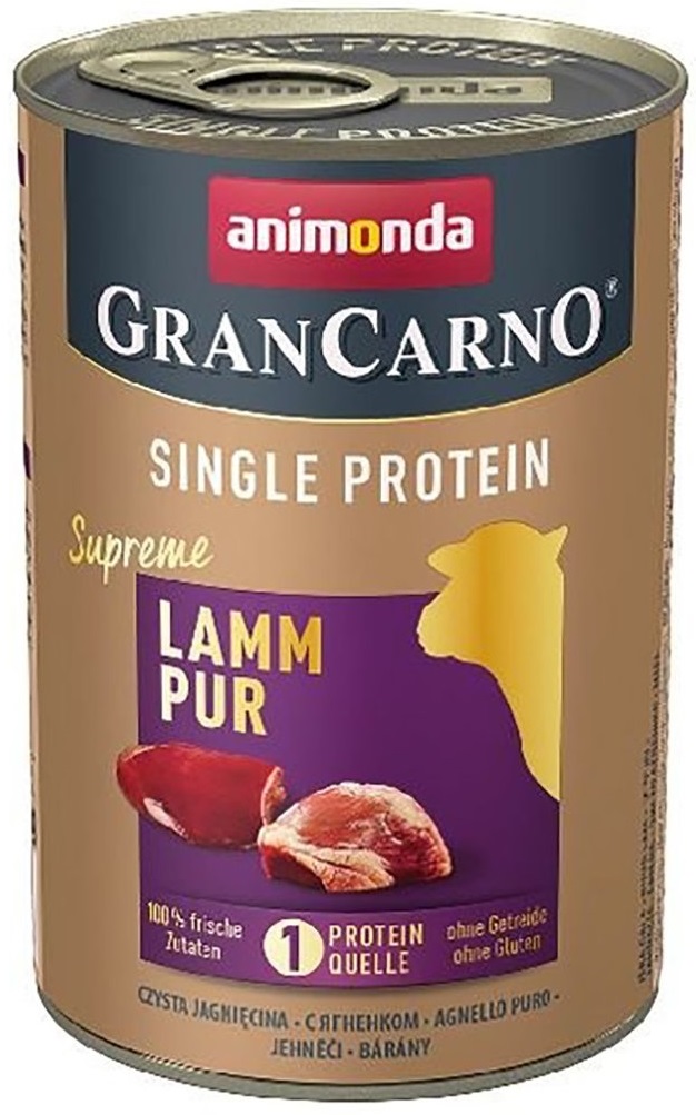 GranCarno Single Protein různé druhy - konzerva pro psy 400 g Příchuť: jehněčí