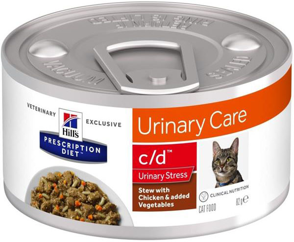 Hill's C/D Urinary Stress kousky v omáčce - konzerva pro kočky 82 g