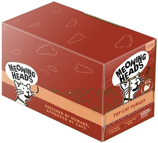 Meowing Heads Top Cat Turkey MULTIPACK - kapsička pro kočky 10x100 g