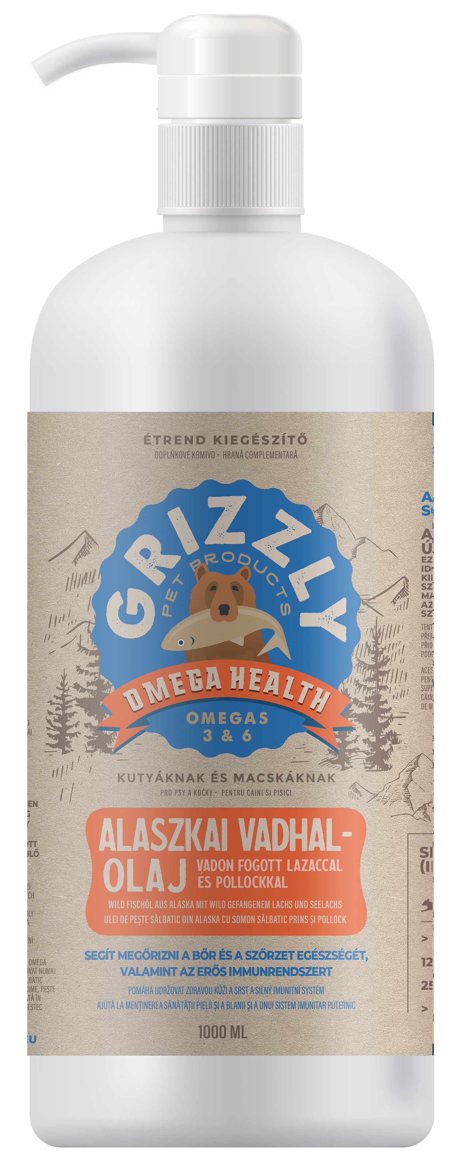 Grizzly Salmon Plus - olej pro kočky a psy 1 l