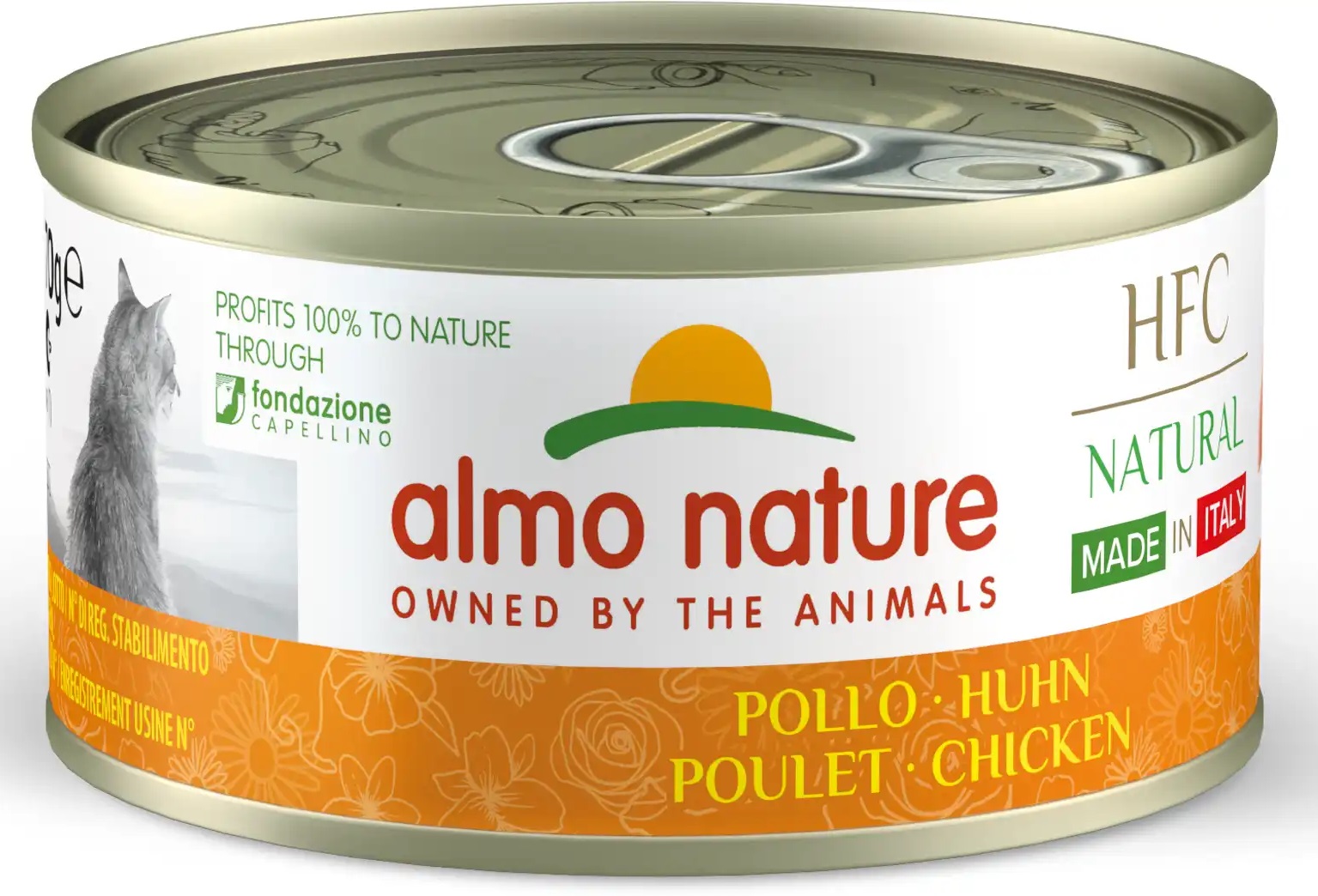 Almo Nature HFC Natural kuře - konzerva pro kočky 70 g