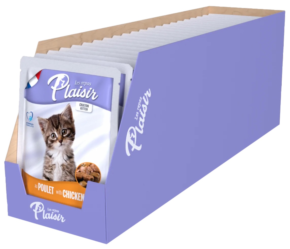 Plaisir Kitten s kuřetem MULTIPACK - kapsička pro koťata 22x100 g