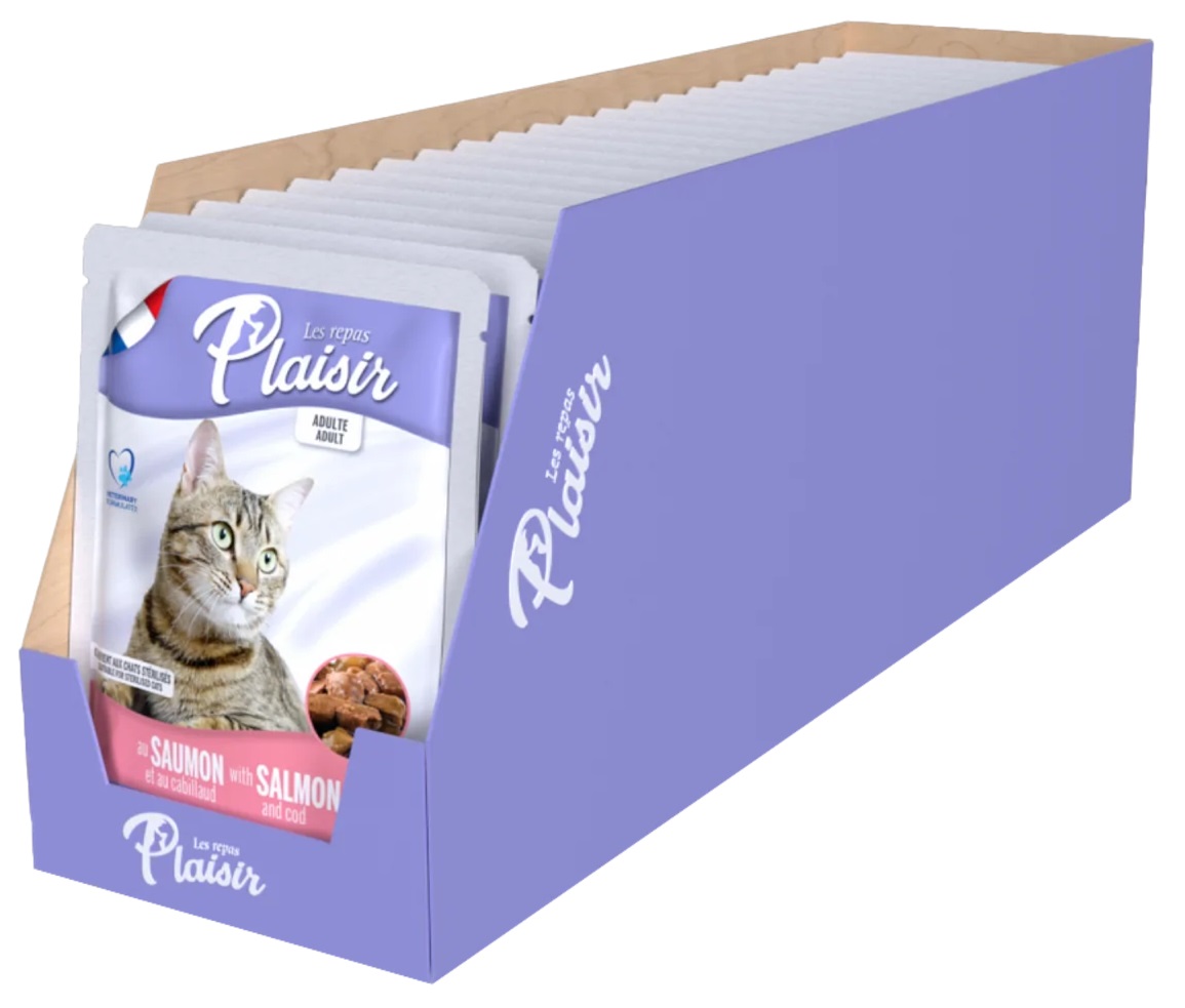 Plaisir s lososem a treskou MULTIPACK - kapsička pro kočky 22x100 g