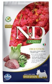 N&D GF Quinoa Digestion Mini jehněčí fenykl 800 g