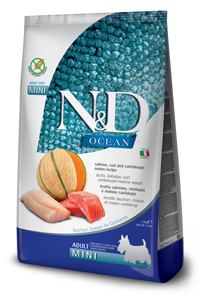 N&D Ocean Dog Adult Mini Salmon Cod Cantaloupe 2,5 kg