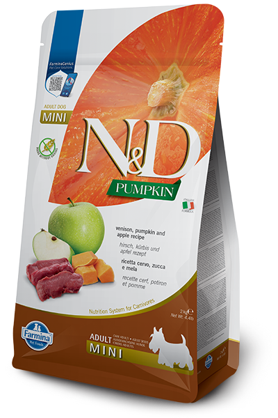 N&D GF Pumpkin Adult Mini Venison Apple 2 kg