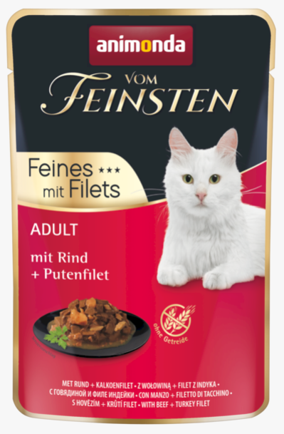Vom Feinsten Filets s hovězím a krůtou - kapsička pro kočky 85 g