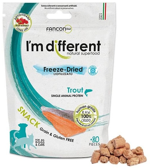 I'm different Raw Freeze-Dried pstruh - pamlsky 40 g