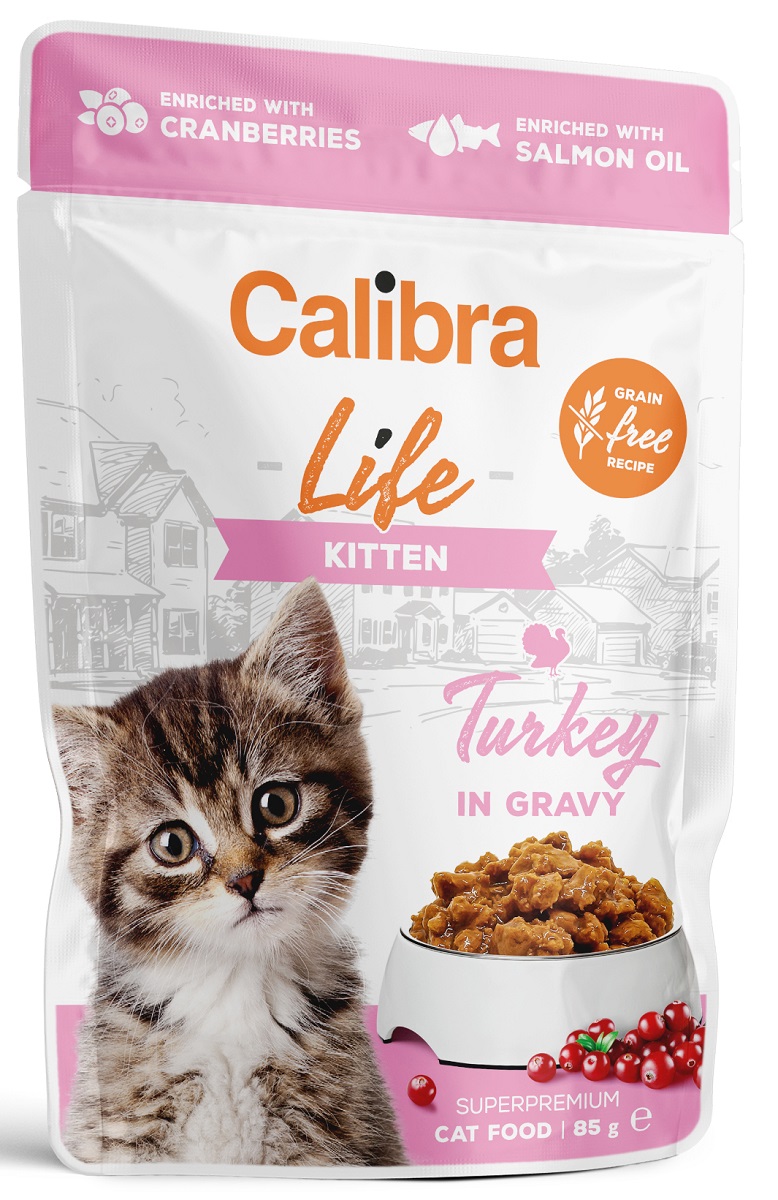 Calibra Life Kitten krůta v omáčce - kapsička pro koťátka 85 g