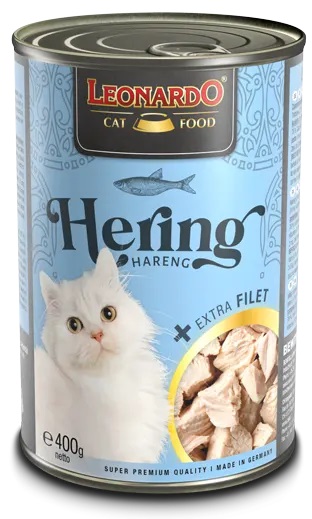 Leonardo Extra Filet sleď a krůta - konzerva pro kočky 400 g