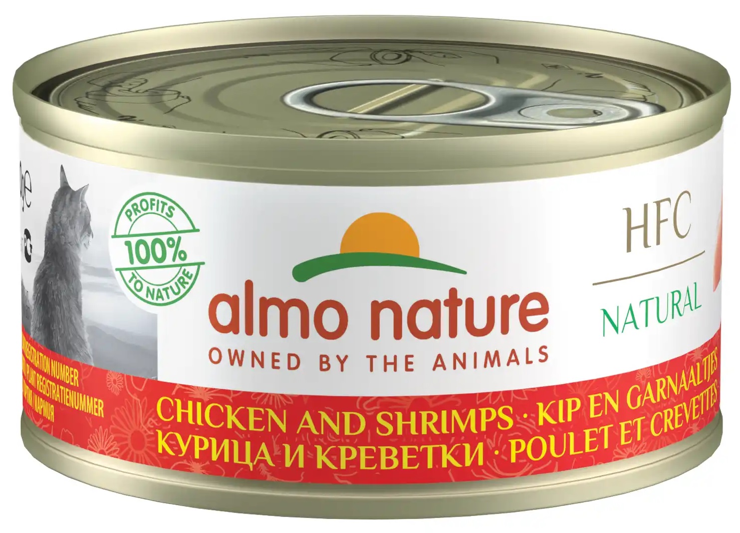 Almo Nature HFC Natural kuře a krevety - konzerva pro kočky 70 g