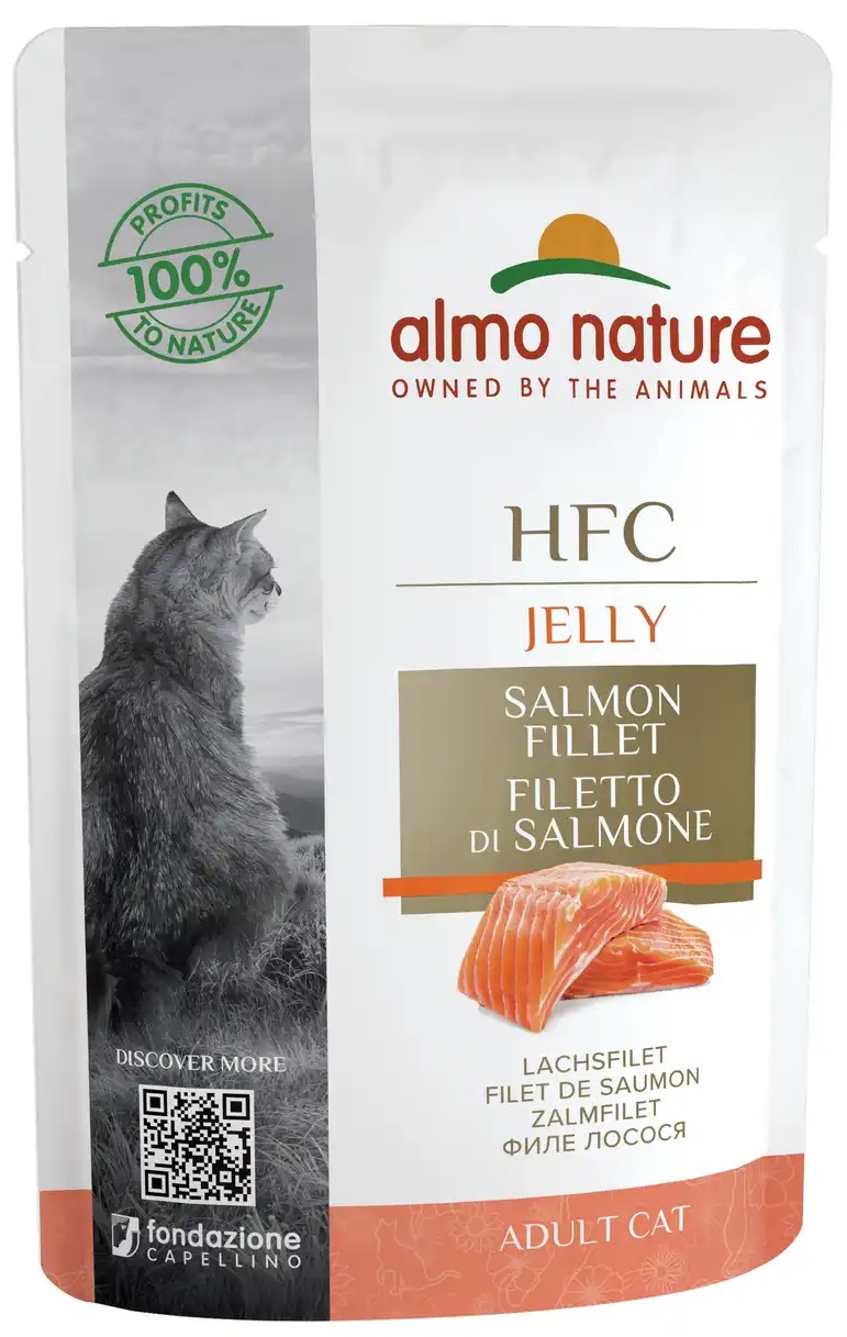Almo Nature HFC Jelly filety z lososa - kapsička pro kočky 55 g