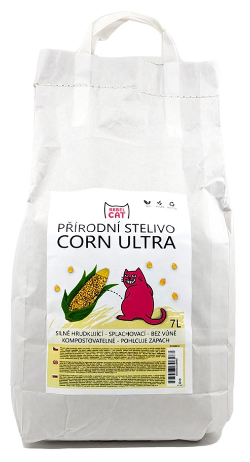 Rebel Cat Corn Ultra - stelivo pro kočky 7 l