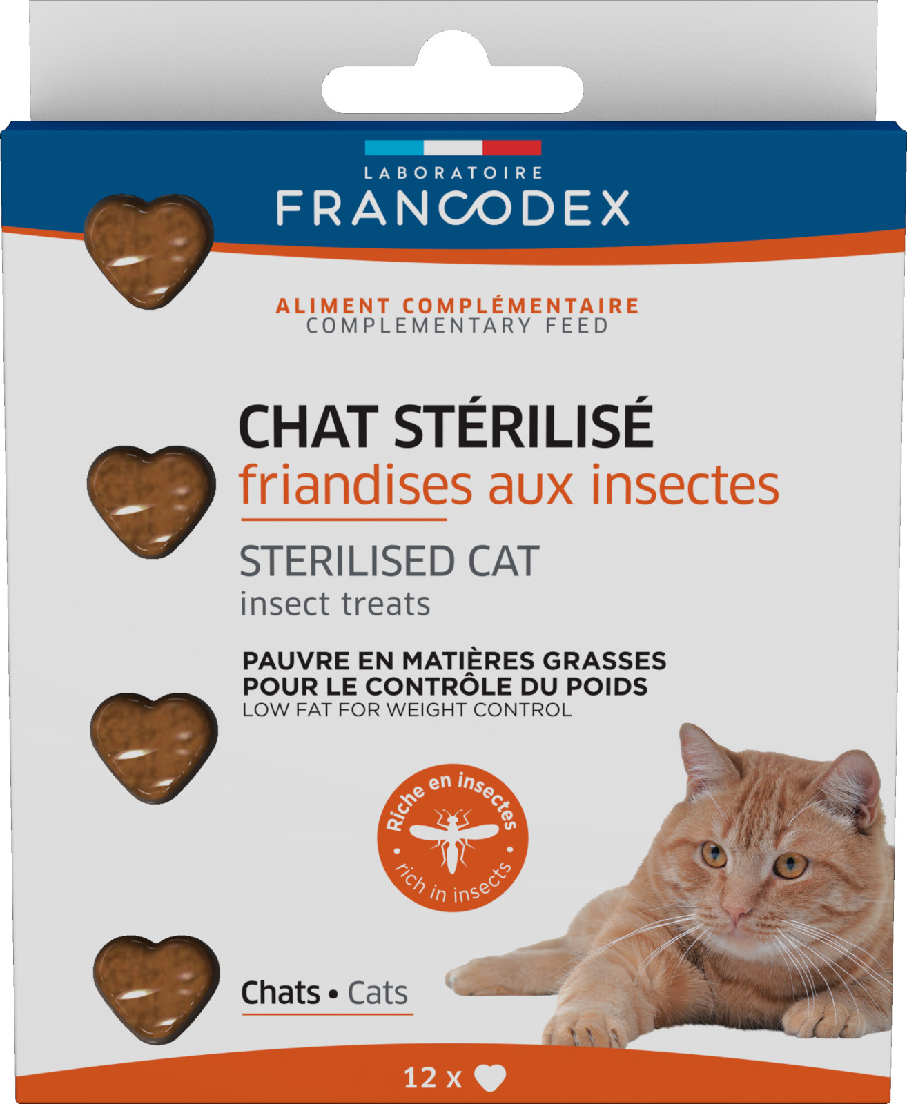 Francodex Insect Sterilised - pamlsky pro kastrované kočky 18 g