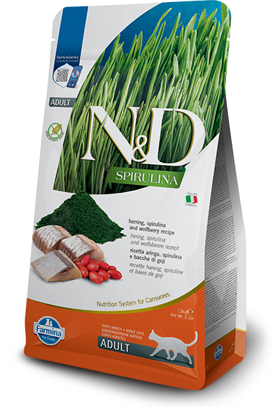 N&D Cat Spirulina Herring Wolfberry 1,5 kg