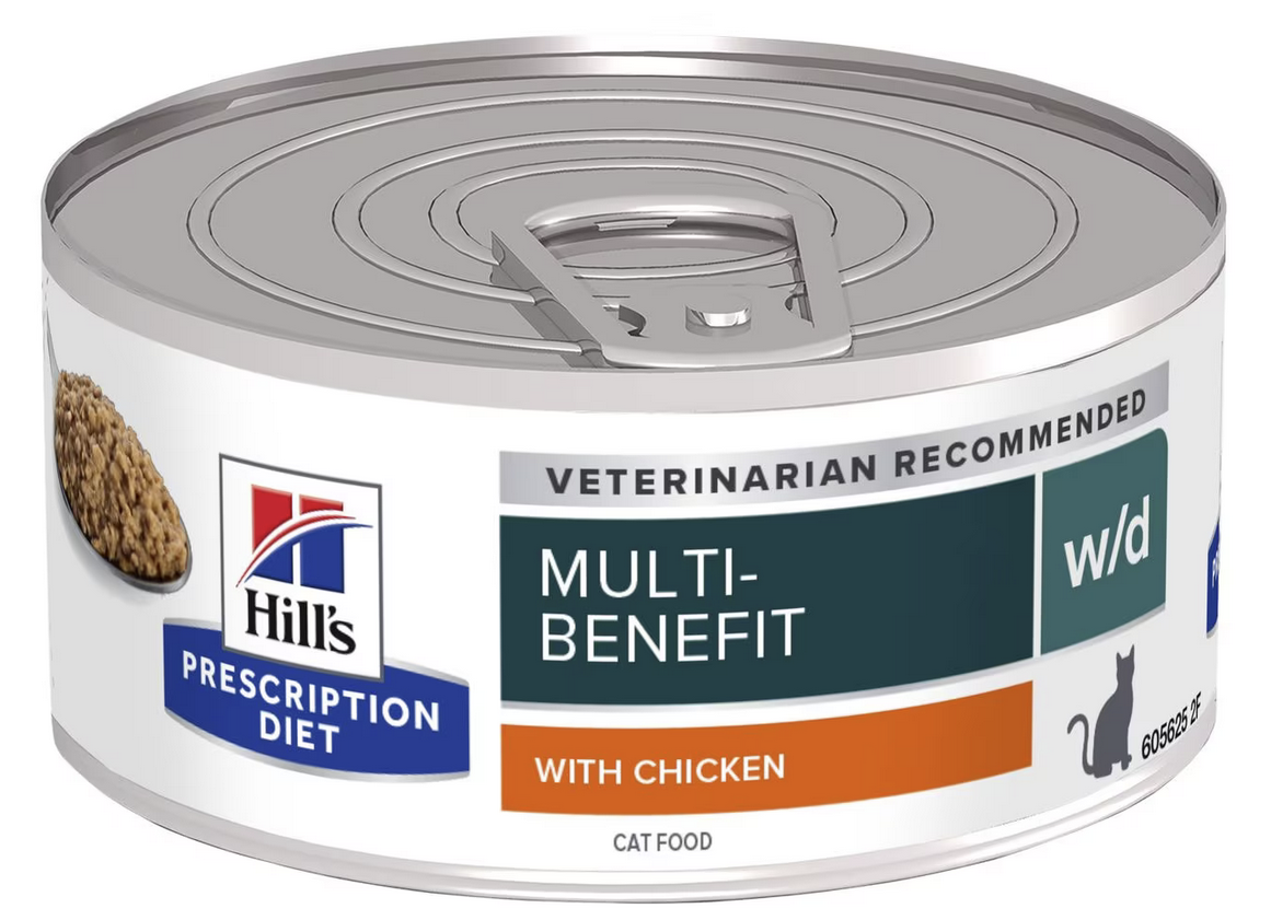 Hill's W/D Feline Multi-Benefit Chicken - konzerva 156 g