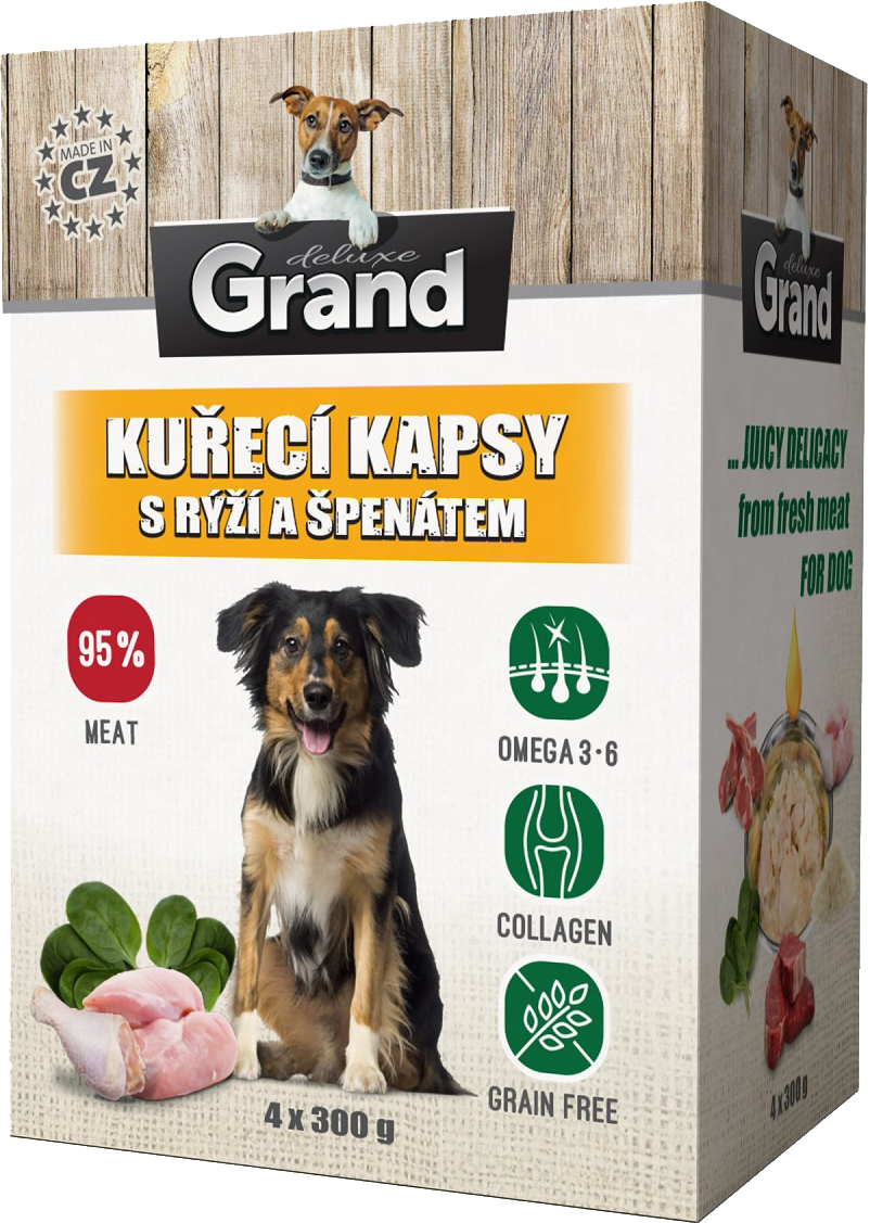 Grand Deluxe MULTIPACK kuřecí - kapsička pro psy 4x300 g