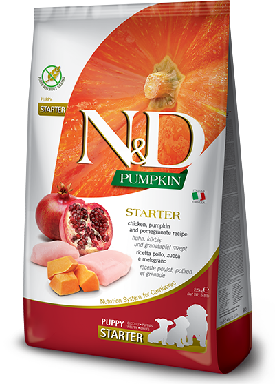 N&D GF Pumpkin Puppy Starter Chicken Pomegranate 2,5 kg